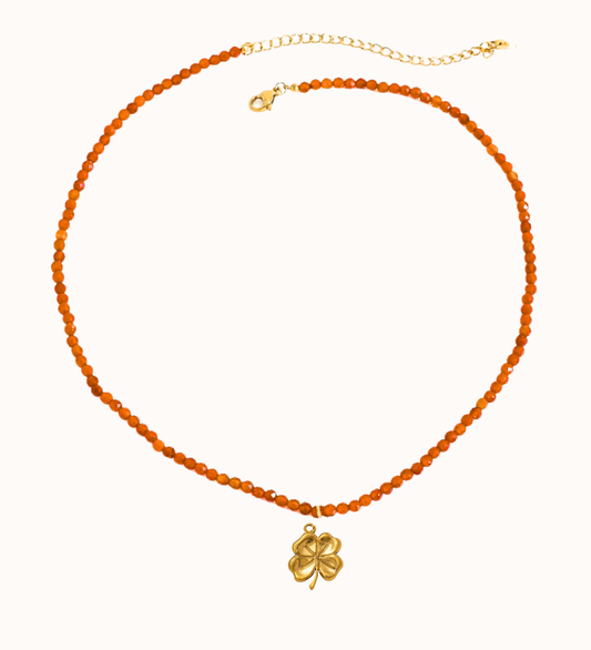 Design your own necklace - Red agate beads Isla Eme