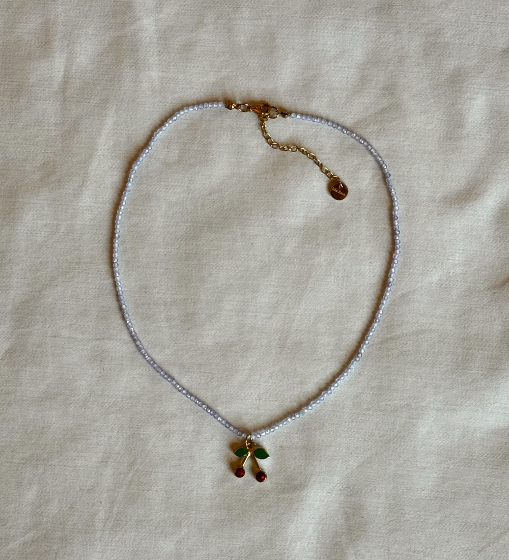 Design your own necklace - Purple zicron beads Isla Eme